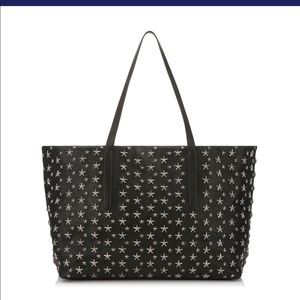 Jimmy Choo Black Stars Studded Leather Pimlico